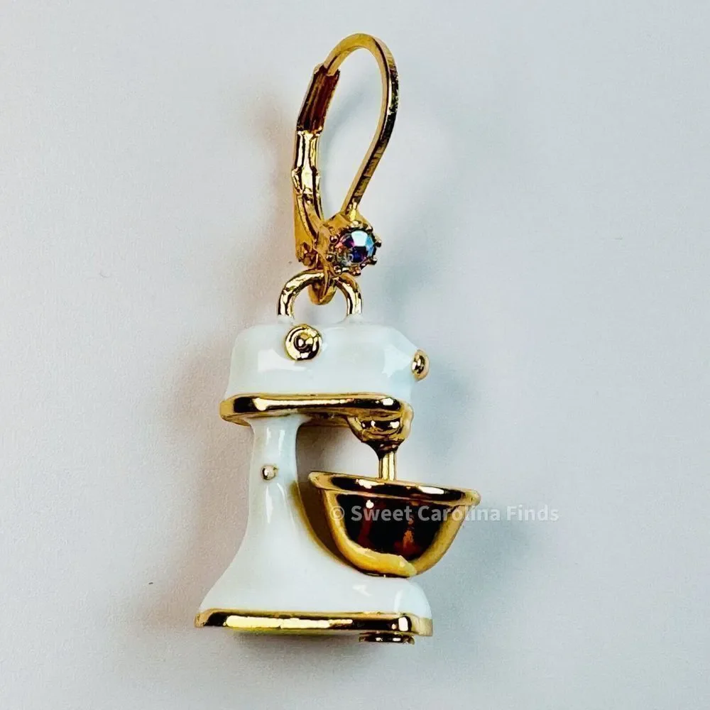 Betsey Johnson • Babycakes Pie & Mixer Earrings • Mismatch Drop • Cherry Pie - Picture 8 of 12